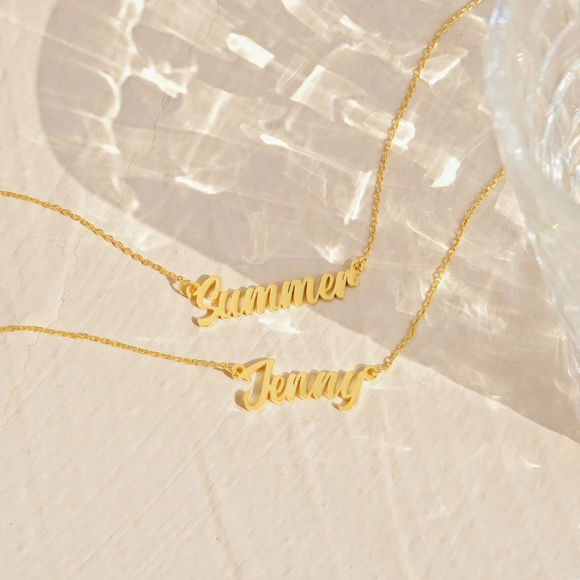 Collier Prénom Personnalisé pour Femme & Homme, Pendentif Lettre Cursive Sur Mesure, Chaîne Ras de Cou en Acier Inoxydable, Cadeau Élégant, Collar Personalizado